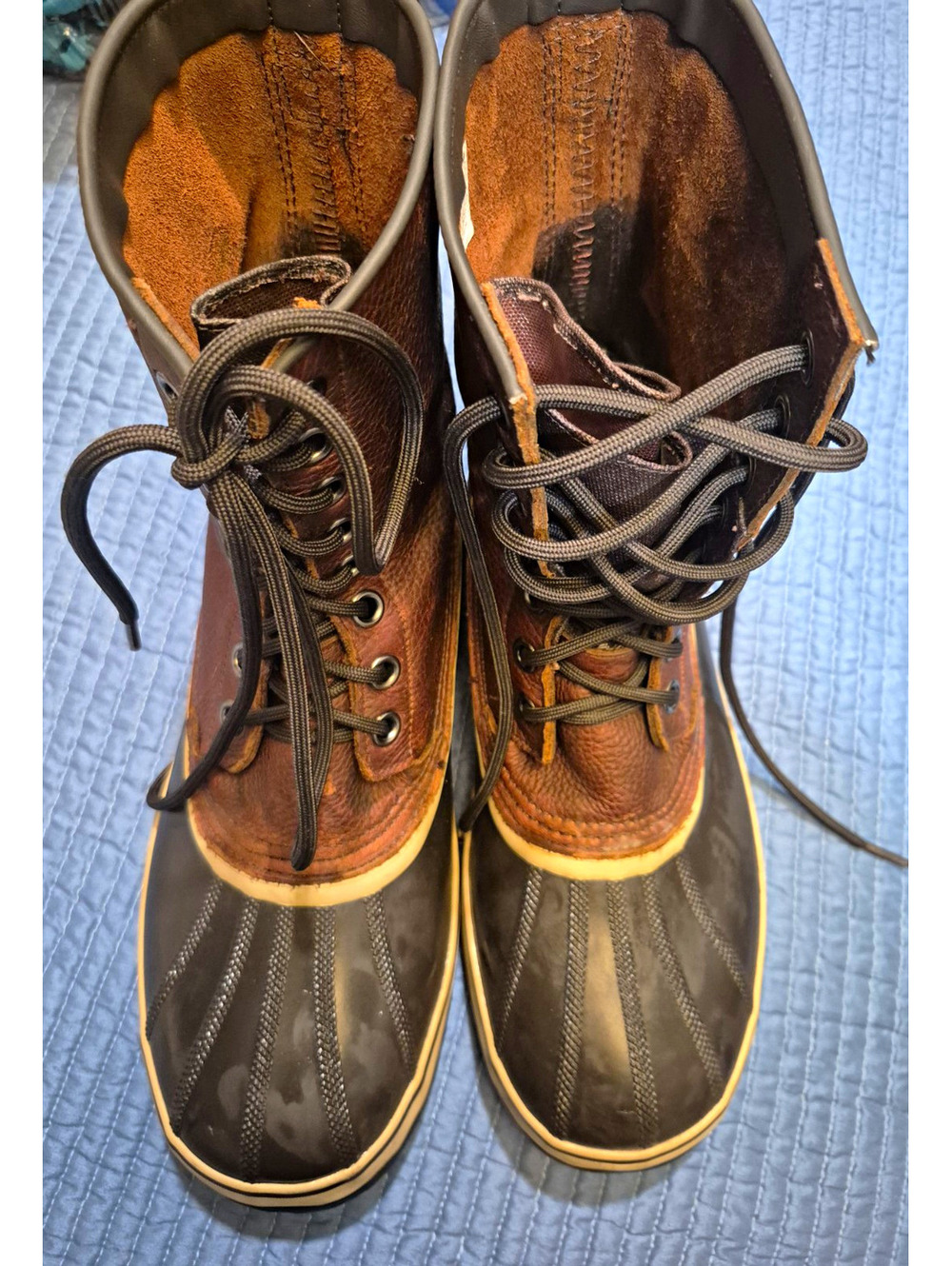 Sorel Men’s Insulated Leather/Rubber LaceUp Duck Boots US 12